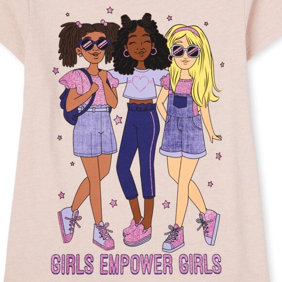 The Childrens Place Girls Empower Graphic Tee-Short Sleeve-Cookiedoug  L (10/12) - Picture 2 of 2